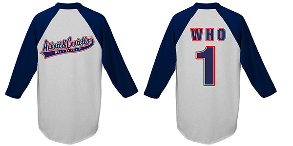 Who's On First? Jersey Tees with Raglan Sleeve